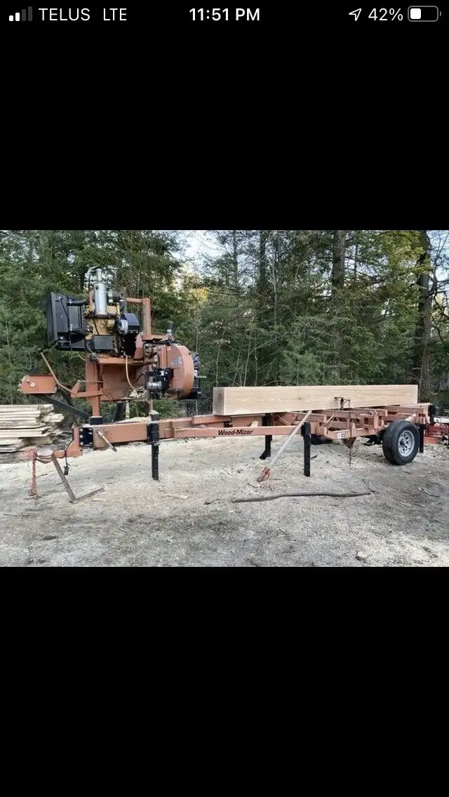 Portable sawmill for hire.65162030829059125