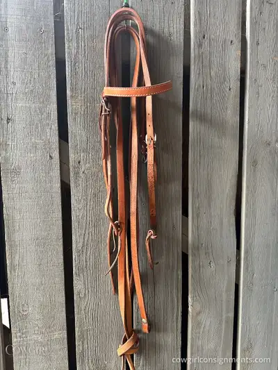 Leather Headstall & Split Reins, Cob Size, View more