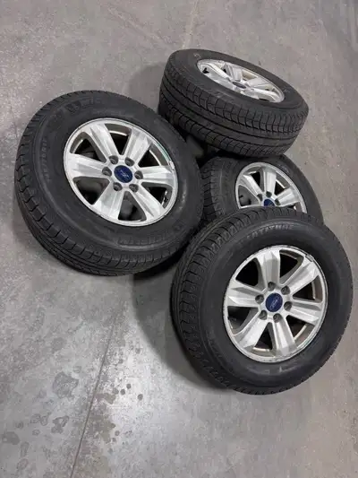 Have a set of oem ford rims on Michelin latitude snow tires. This was off a Ford f150 lariat. 245/70...