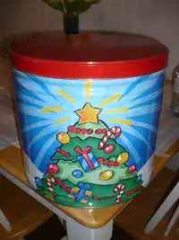 Christmas storage tin