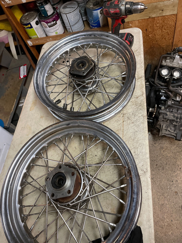 Used Harley softail evolution wheels spoked  in Motorcycle Parts & Accessories in Dartmouth