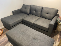 Sectional with ottoman 
