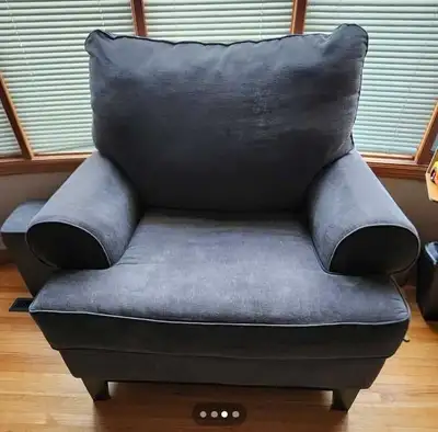 Grey Couch, Loveseat and armchair. excellent condition , View more