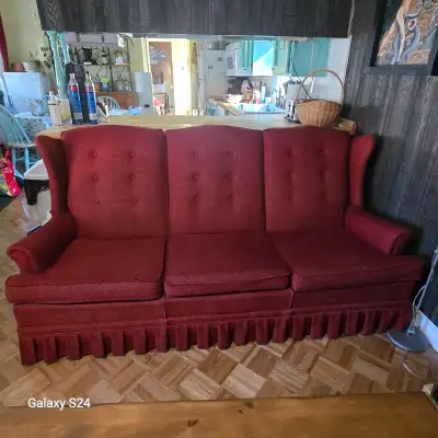 Grand divan 3 places à donner avec fauteuil assorti, View more