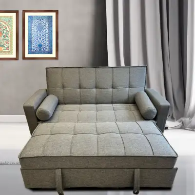 Free Delivery New Pullout Bed Sofa With Kidney Pillows Big Sale