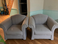 A pair of sofas