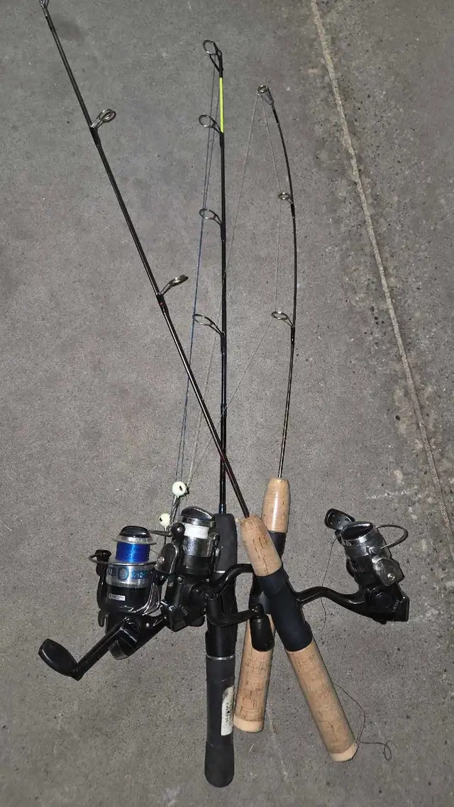 Winter fishing rods, led lights