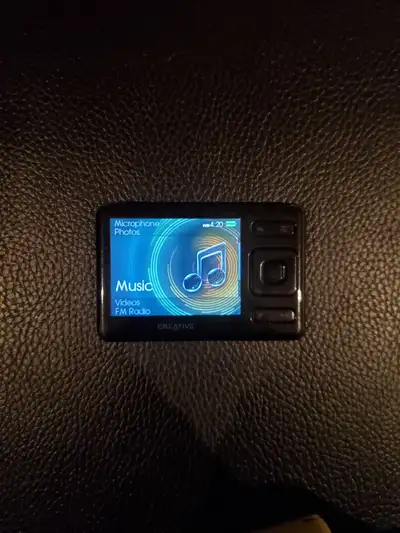 Plays music, videos, slideshows. -fm tuner and microphone. -8gb storage and expansion sd card slot....