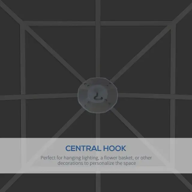 10' x 10' Outdoor Gazebo Canopy, Hardtop Gazebo with UV60+ Polyc in Patio & Garden Furniture in Markham / York Region - Image 7