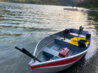 12 foot Aluminum Boat with 9.9 Mercury and electric motor