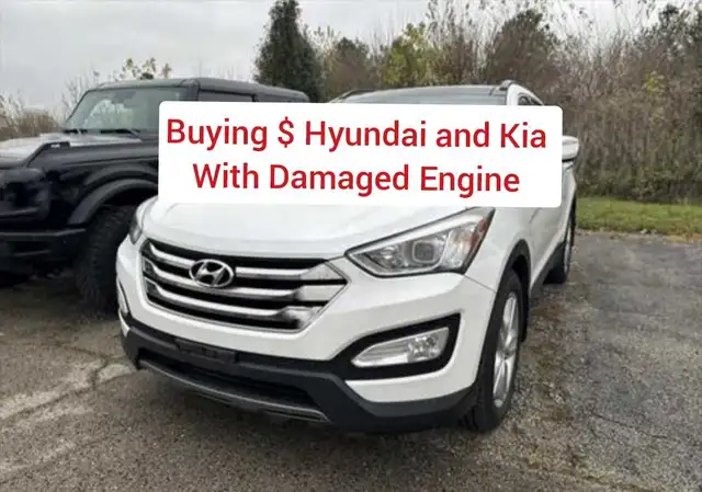 Wanted : Hyundai and Kia / has damaged engine 