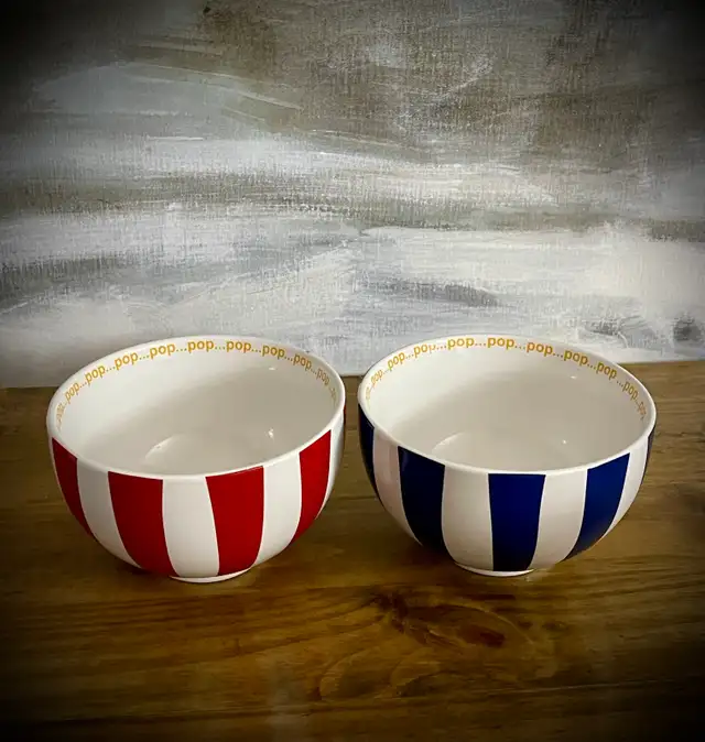 Popcorn Emergency Kit • Serving Bowl Plus 4 Fun Striped Bowls in Kitchen & Dining Wares in Kitchener / Waterloo - Image 8