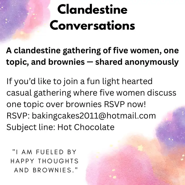 Clandestine Conversations 64840298739713120