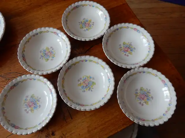 Vintage Gloria pattern -England-J&G Meakin-391413-33 piece set in Arts & Collectibles in Saskatoon - Image 7