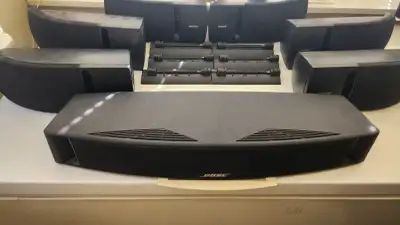 3 x Bose 161 Speaker System Bookshelf Surround Sound Left & Right 1 x Bose VCS-10 Center Channel Cub...