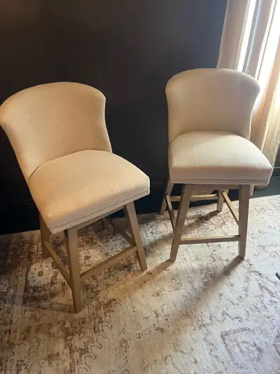 Ivory Studded Bar Stools , View more