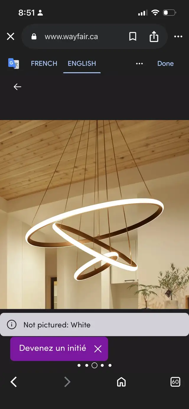 New Dado 3-Light LED Chandelier in Indoor Lighting & Fans in Mississauga / Peel Region - Image 3