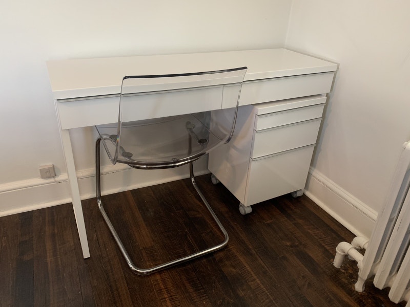 Ikea “Besta Burs” Desk with filing and chair Desks Ottawa