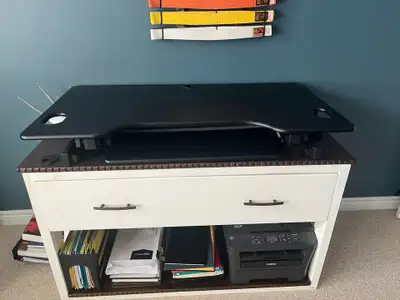 Sit-to-Stand Desk Riser – Heavy-Duty & Spacious!, View more