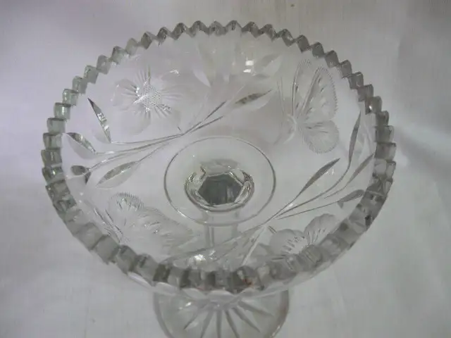 COUPE a DESSERT VINTAGE BIRKS CRYSTAL INDIVIDUAL COMPORT in Arts & Collectibles in West Island - Image 3