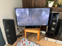 55 inch Tv and Bluetooth speakers 