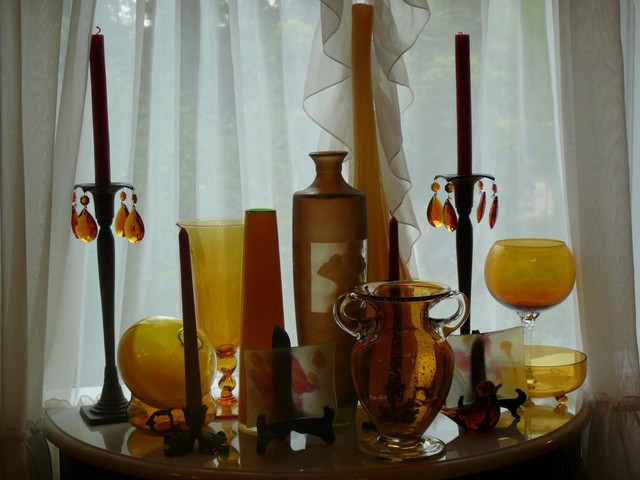 Superbe ensemble d'accessoires de décoration, verre Murano ambre dans Décoration intérieure et accessoires  à Ville de Montréal - Image 2