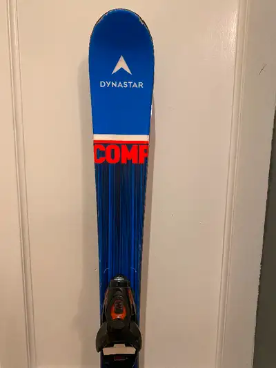 Dynastar multi-event Team Comp race kids skis for sale: 110cm Bindings included (NX7), which were bo...