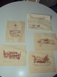 4 East Coast Prints including Green Gables and Point Prim Light