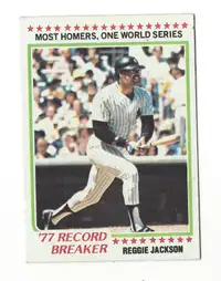 1978 Topps Baseball #7 Reggie Jackson Record Breaker NY Yankees