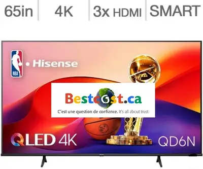Télévision QLED 65'' 65QD6N 4K ULTRA UHD GOOGLE TV Hisense, View more