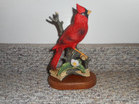 Ceramic Cardinal Statue by Dave Grossman, great condition.