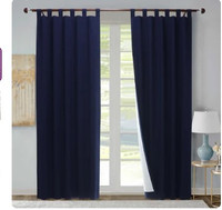 Tab Top Drapes  – Navy