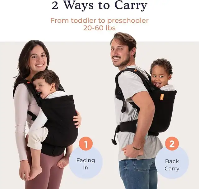 Beco Toddler Carrier with Extra Wide Seat - 20-60 Pounds in Strollers, Carriers & Car Seats in Markham / York Region - Image 3