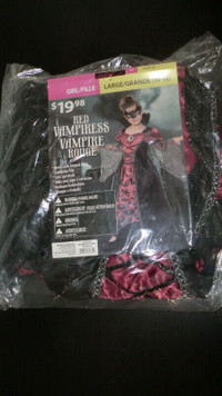 Girls Halloween Costumes, size L (10-12), NEW, each for $20