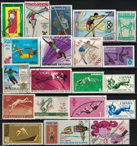 Pole Vault, Sport Stamps, 20 Different