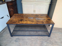 Modern Wood & Metal Coffee Table