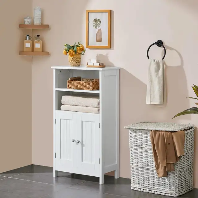 Double door Bathroom Floor Cabinet, Free Standing Cabinet in Bathwares in Markham / York Region - Image 4
