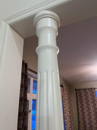 Solid wood column (white)