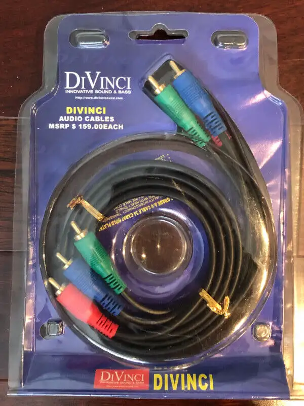 DiVinci Audio Cables file grade A-V cable 24 carat gold plated in Cables & Connectors in Kitchener / Waterloo - Image 8