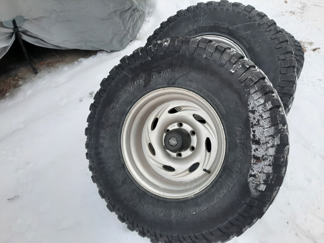 4 6 bolt Chevy rims and 35 inch tires in Tires & Rims in Whitehorse - Image 2