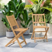 Acacia Wood Folding Bistro Chairs, Natural (Qty: 4) Kitchener / Waterloo Kitchener Area Preview