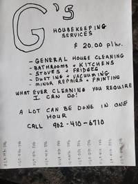 G’s Housekeeping and Maintenance 