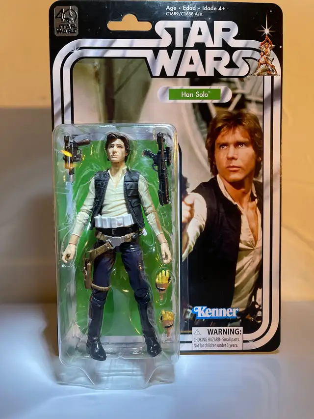 Star Wars 6” Black Series HAN SOLO (40th Anniversary Kenner) in Toys & Games in Winnipeg - Image 2