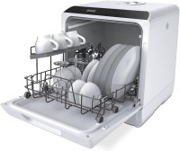 NEW Hermitlux Countertop Portable Dishwasher, 5 Washing Programs