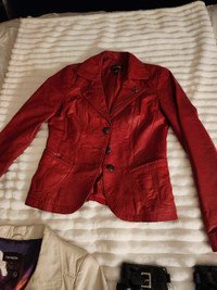 Red Leather Danier Jacket