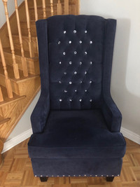 Queen Chair and Ottoman  Matching Colours 