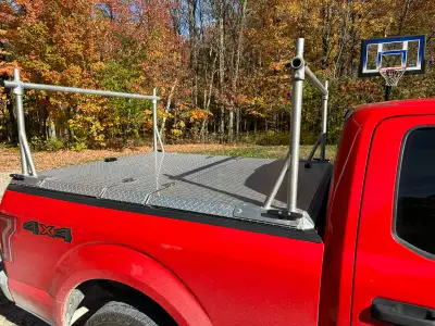 Heavy Duty Truck Bed Cover + High Profile Rack (DiamondBack for 2015–2020 Ford F-150, 5’7” Bed) Loca...