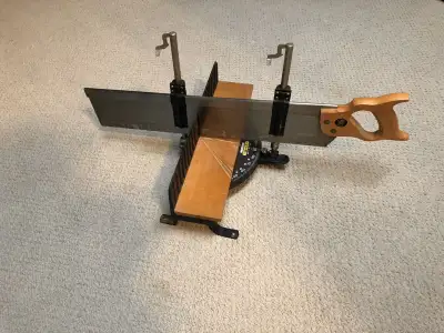 Stanley No 60 Miter Box with 24 inch Stanley Saw, View more