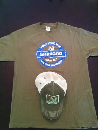 Shimano Fishing Shirt and Fishing Hat "SERIOUS FISH" - BRAND NEW, View more