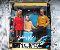 STAR TREK COMMEMORATIVE   1996 BARBIE & KEN DOLLS NEW IN BOX